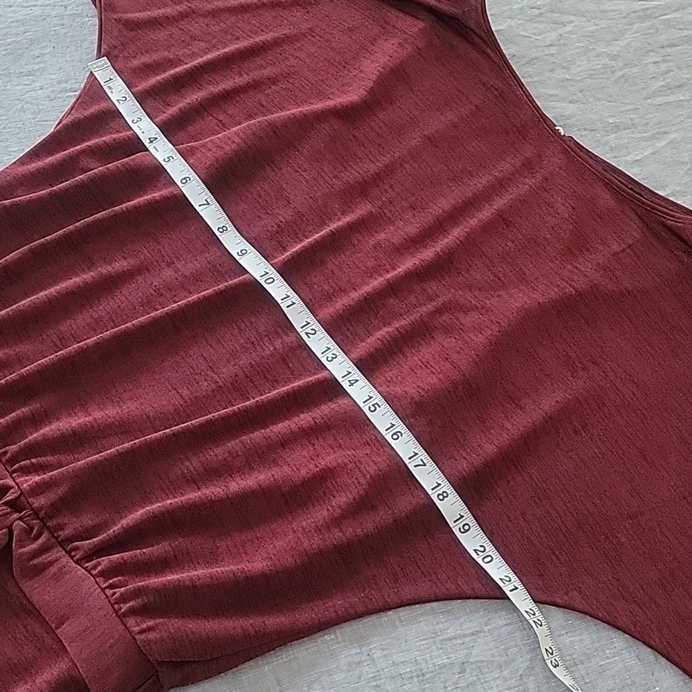 WHBM Metallic Ruby 3/4 Dolan Sleeve Dress - Picture 13 of 16